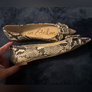 Sam Edelman python point toe flat!